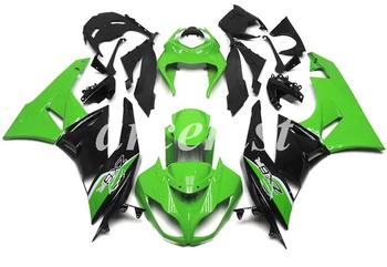 

New ABS Injection Mold Motorcycle Full Fairings Kit For Kawasaki Ninja ZX-6R 636 2009 2010 2011 2012 Body set Green black