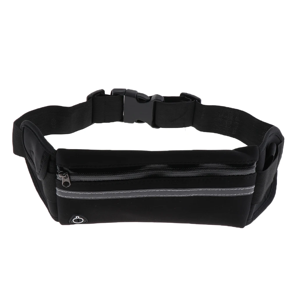 Reflect Running Belt Jogging Cycling Waist Pouch Bag W/ Water Bottle Holder Running Bags for Outdoor Sports