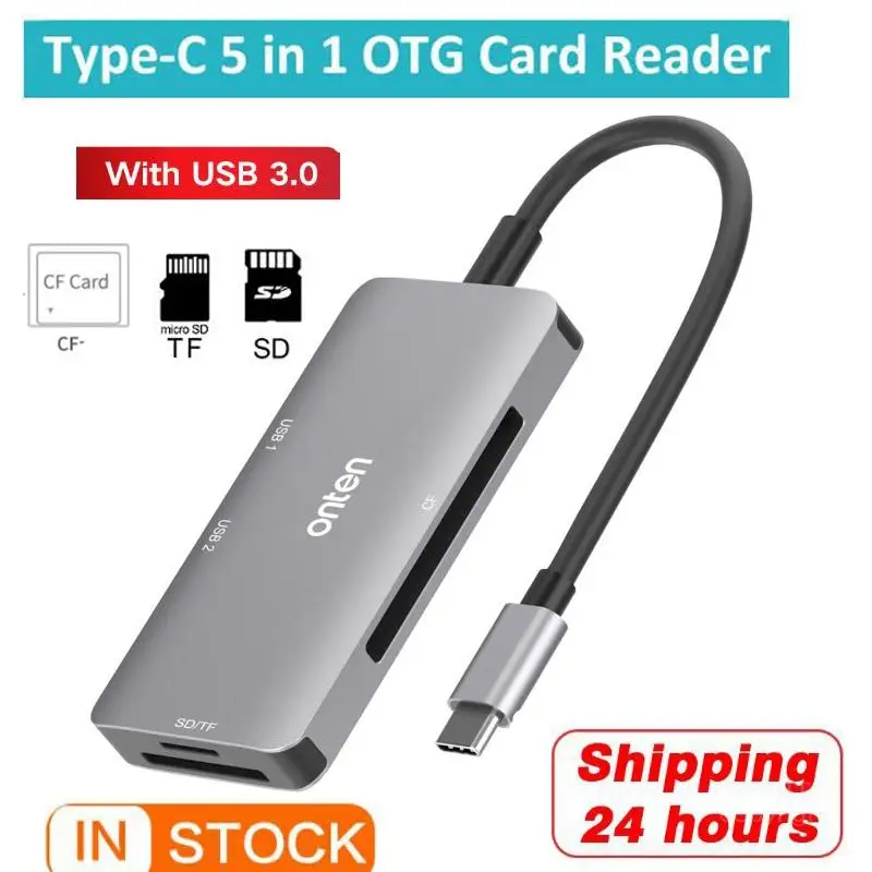 2 порта USB 3,0 концентратор конвертер адаптер Мульти usb тип-c к CF/TF/SD кард-ридер смарт-карт памяти для ПК Windows XP Mac
