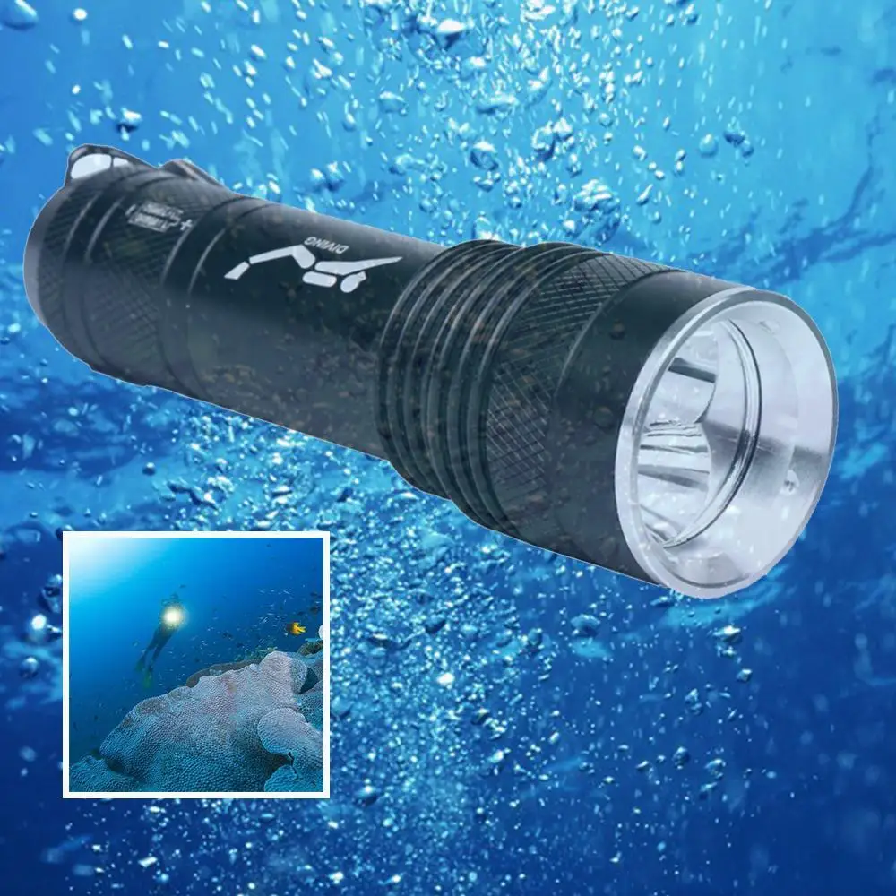 Дайвинг дайвер водонепроницаемый подводный супер яркий X 2LED фонарь|Фонарики и