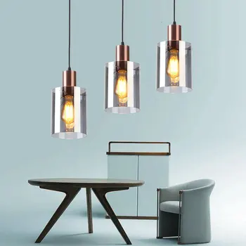 

Europe Designer Style A Chandelier Modern Concise Restaurant Bar Counter Bedroom Bedside Single Head Golden Glass A Chandelier