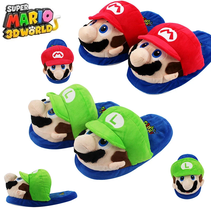 Super Mario Slippers Dolls Toys Shoes 