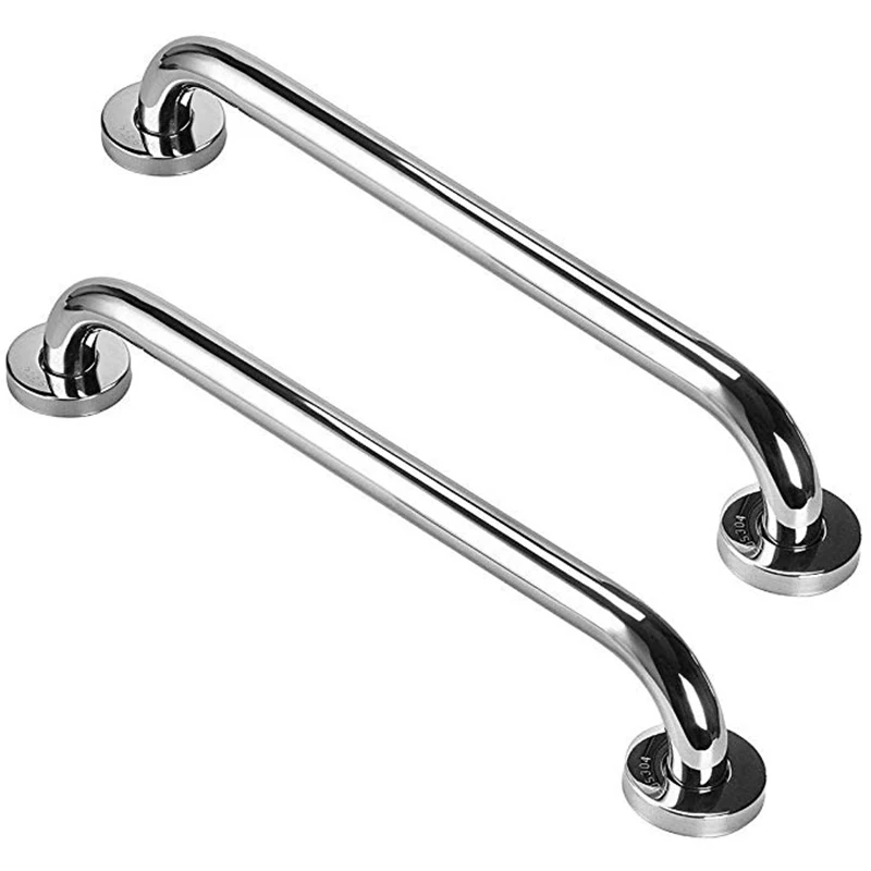 

2 Pack 12 Inch Shower Grab Bar, Stainless Steel Bathroom Grab Bar, Shower Handle, Bathroom Balance Bar, Safety Hand Rail Support