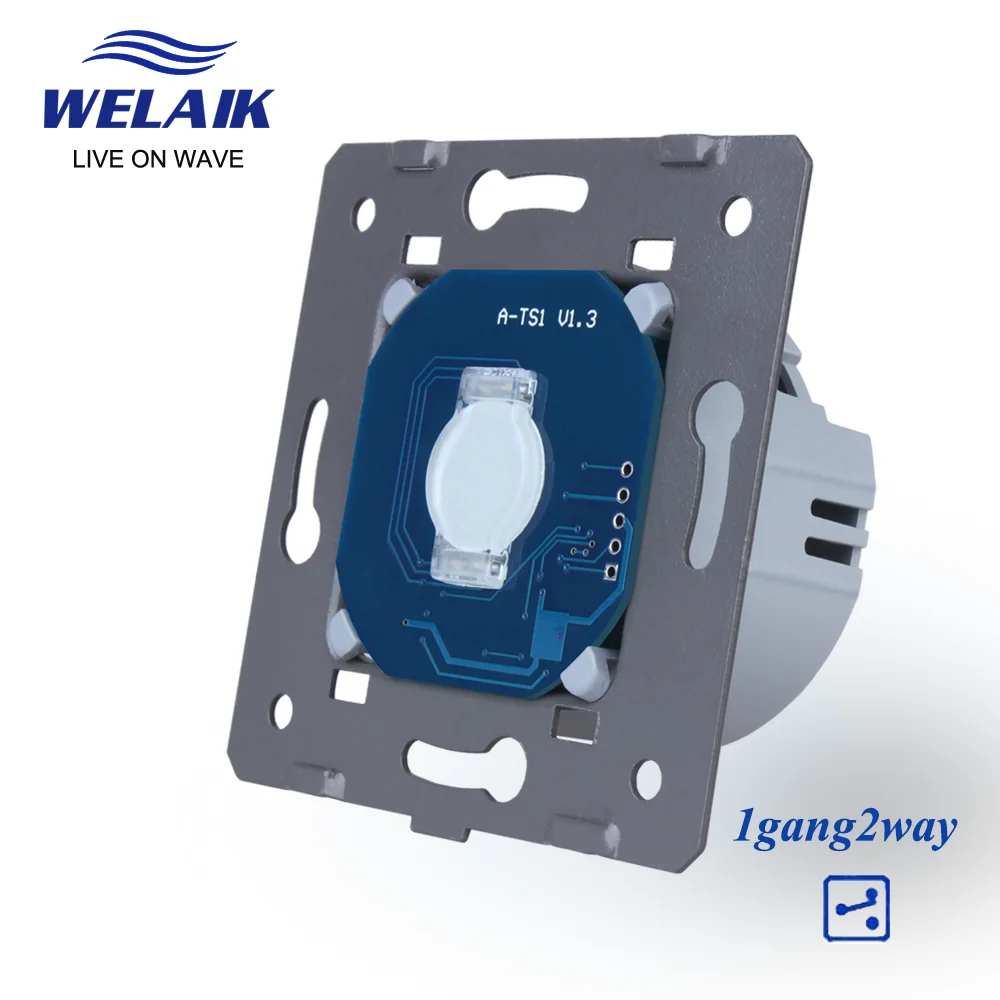 WELAIK EU Cross 1Gang 2Way 3Way Aisle Intermediate Through Stairs Wall Touch Switch 1~1000W Smart LED Light Wall Switch  A912