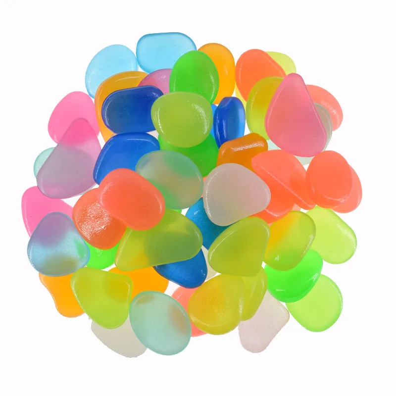 10/50pcs Luminous Glowing Stones for Table Walkways Garden Path