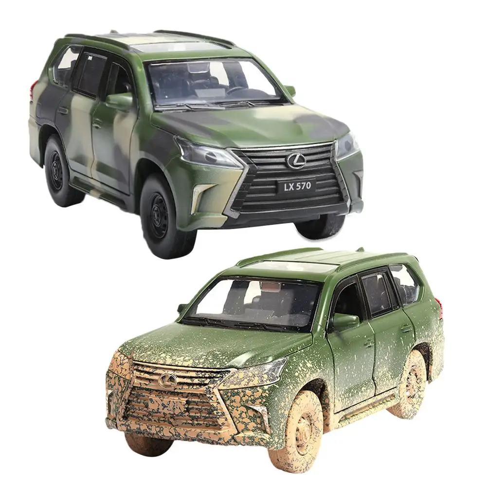 1:32 LX570 сплава отступить модели автомобиля игрушка со звуком светильник литой