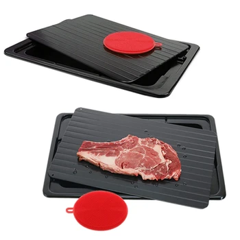 

Defrosting Tray | Thawing Plate for fast defrosting of frozen foods | Premium Quality Defrost Tray | With bonus Drip tray and si