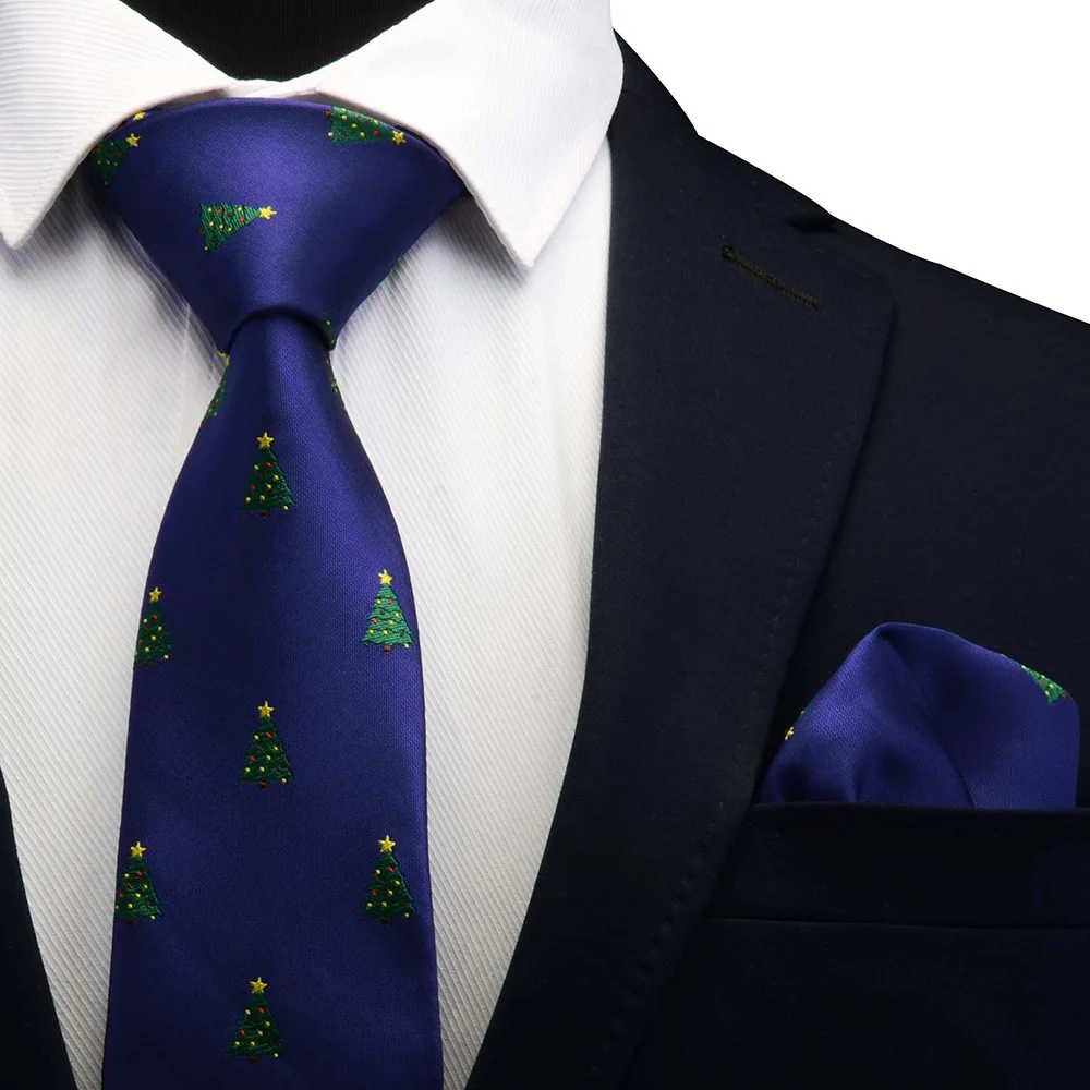 Ricnais, 8 см, Шелковый Рождественский мужской галстук, красный, зеленый, Санта Клаус, животное, дерево, Juaquard, платок, галстук, вечерние галстуки - Цвет: 19