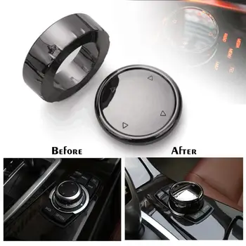 

Car Multimedia Button Cover Knob Trim For iDrive Knob Sticker for BMW F10 F20 F30 1/3/5 Series X3 X4 X5 X6 For NBT Controller
