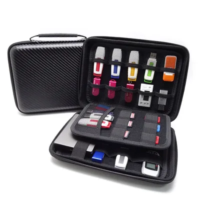 Disco Rígido Portátil Usb Flash Drive Case Grande Capacidade Impermeável à Prova de Choque Acessórios Eletrônicos Organizer Universal Case de