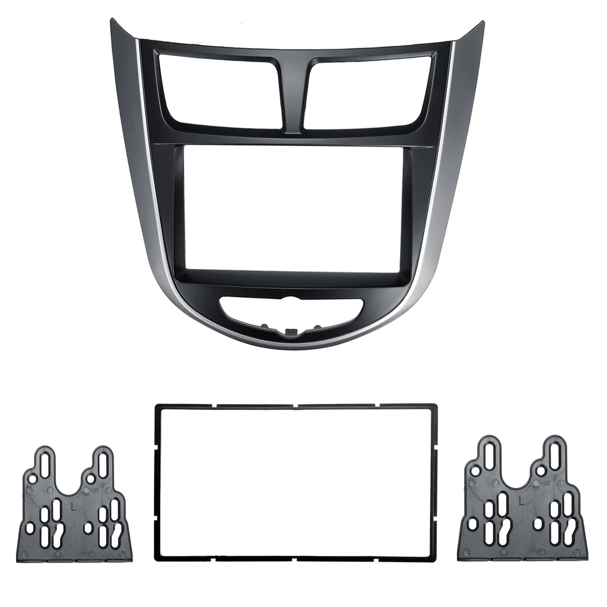 

Hot Sale 2 Din Car Stereo Audio Radio DVD CD GPS Plate Panel Frame Fascias Replacement For Hyundai i-25 For Accent Solaris Verna