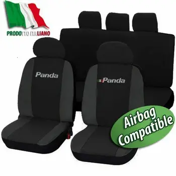 

COPRISEDILI SPECIFICI FIAT PANDA DAL 2012 POST 50/50 BICOLORE NERO-GRIGIO SCURO