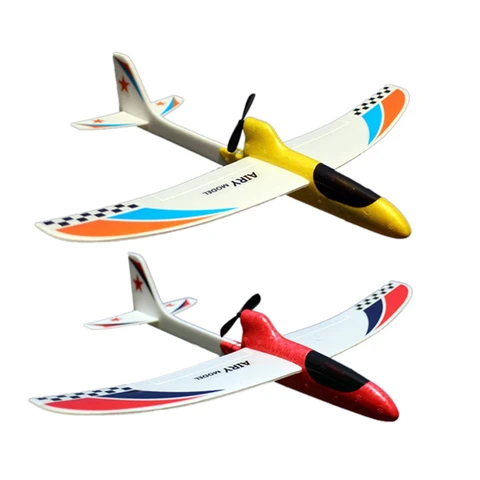 2 Set Toy Children Capacitor Hand Thg Electric Educational Model Funny Diy Glider Foam Rc Airplane Red Yellow 2 Set Toy Children Capacitor Hand Thg Electric Educational Model Funny Diy Glider Foam Rc Airplane Red Yellow