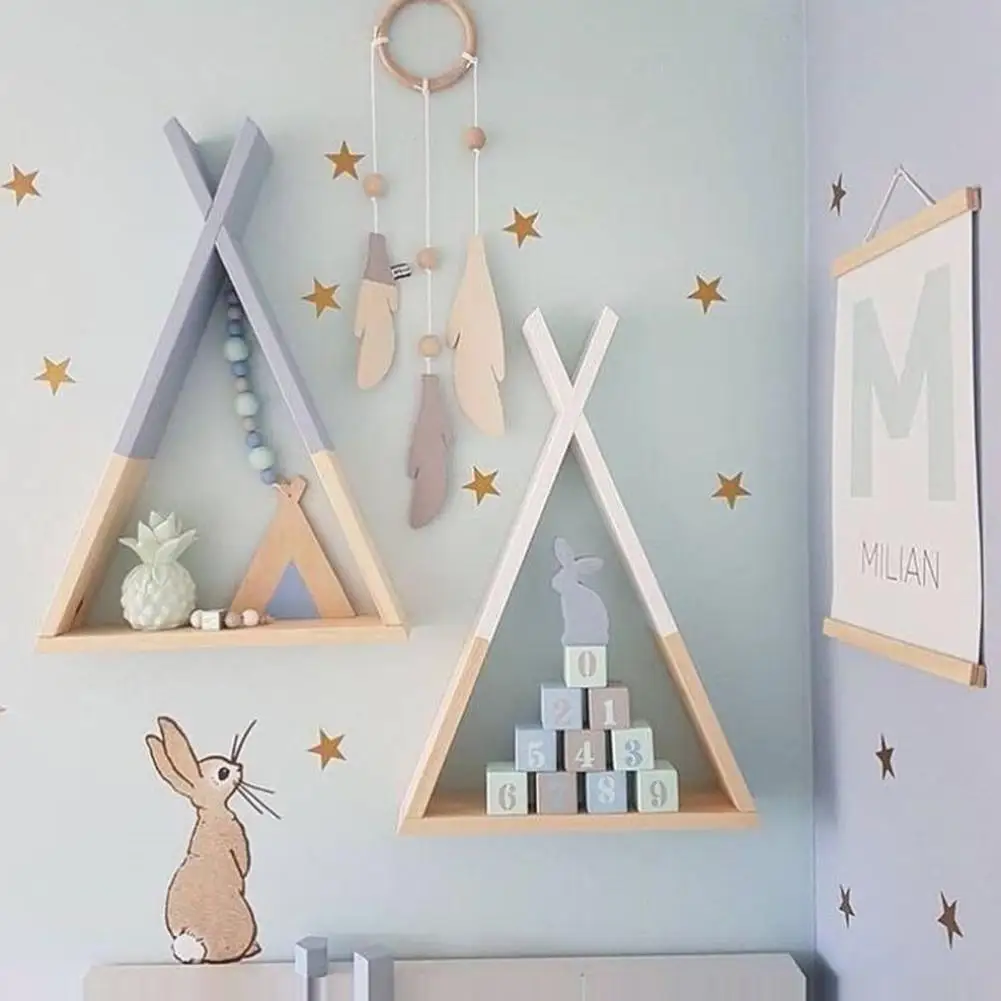 1Pc Living Room Wooden Triangle Shape Storage Holder Rack Decor Wall Mounted Shelf Easy Installation Π½Π°ΡΡΠ΅Π½Π½ΡΠ΅ ΠΏΠΎΠ»ΠΊΠΈ