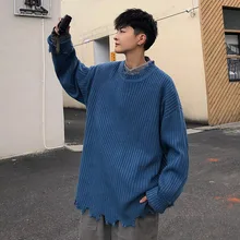 ^^Best Offers Winter Sweater Men's Warm Fashion Solid Color Casual Knit Pullover Man Streetwear Wild Loose Long-sleeved Hole Sweater Male ^^Best Offers Winter Sweater Men's Warm Fashion Solid Color Casual Knit Pullover Man Streetwear Wild Loose Long-sleeved Hole Sweater Male