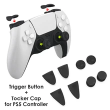 8 em 1 polegar vara aperto chave tampões joystick capa l2 r2 gatilho extensor para sony playstation 5 ps5 acessórios da máquina eletrônica