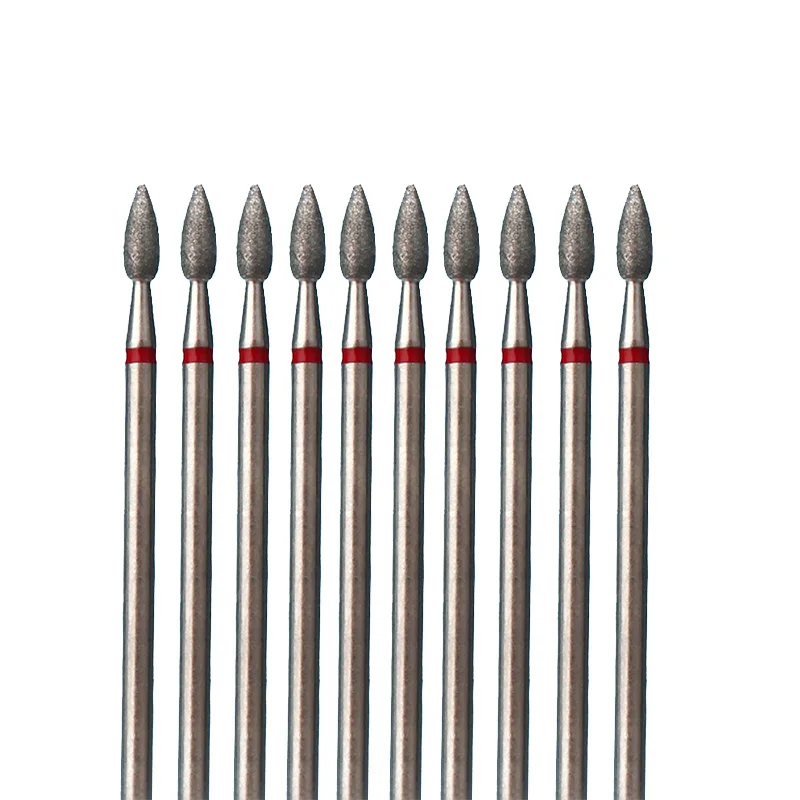 10pcs/set Diamond Nail Drill Bits Milling Cutters For Manicure Rotary Electric Pedicure Machine Cuticle Remove Tools