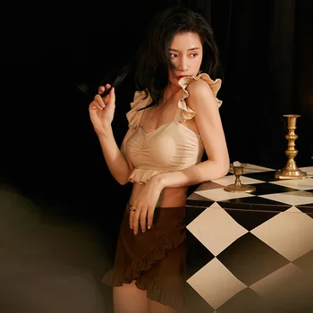 

Swimsuit Separate Swimsuits Bikini Girls Tankini Swimwear For Women Badpak Brazilian New Fairy Female Fan Ins Korea Sexy