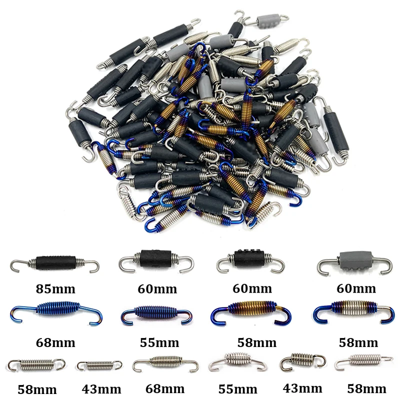 20 Pieces of Universal Exhaust Springs for Motorbike Motocross Sport Dirt Bike ATV Scooters Exhaust Mid Pipe Connection Spring (01)