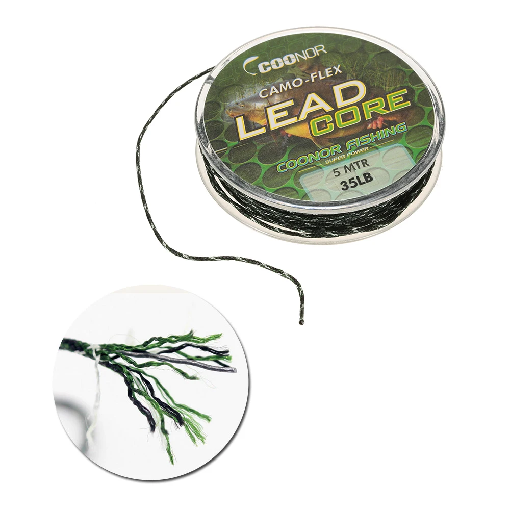 45lb 5 м Leadcore плетеная камуфляжная леска для карпфишинга волосы установки свинцовый ядро рыболовные снасти