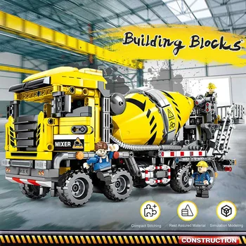 

1143PCS Senbo Engineering Vehicle Mixer Sets Educational Blocks Toys DIY Educational Children's Educational Assembly Toy