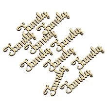 10 шт деревянные Семья слово ремесел ручной работы изготовления открыток Алфавит сценарий украшения DIY Декор стен аксессуары письма Скрапбукинг