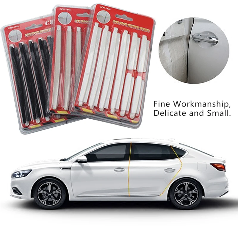 Car Protector Strip Car Door Buffer Universal Door Edge Guard Strip Anti-Collision Bumper 8X ABS
