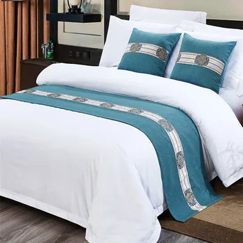 

Cilected Modern Simple Cotton And Linen Bed Runner Bed Scarf Bedspread Decoration Bed Cover Towel Hotel Home Bedding Protector