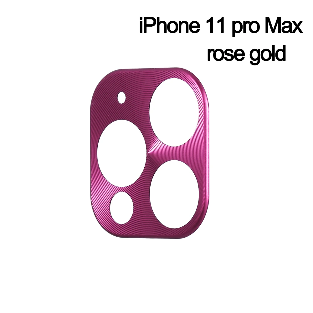 rose gold 7 цветов, металлический защитный чехол для объектива камеры, защитное кольцо для iPhone 11 11 Pro Max, алюминиевый сплав - Цвет: rose gold