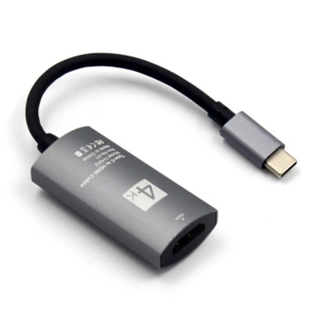 Портативный Кабель-адаптер type-C для HDMI Ultra HD 4K конвертер Универсальный для смартфонов HDTV компьютер PC Plug and Play