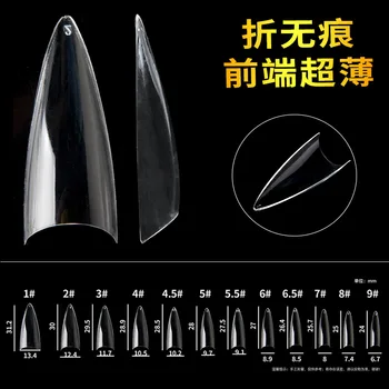 

Hot Selling Salon Manicure Semi-Finished Long Tip Fake Nails 504 PCs