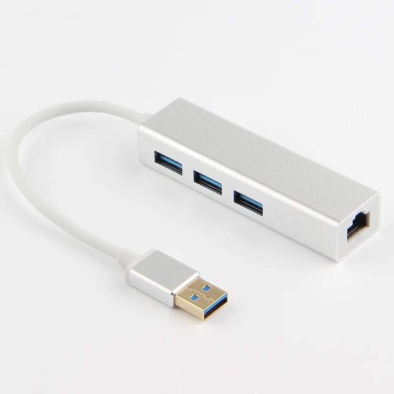 AJIUYU USB HUB USB 3.0 To Gigabit Ethernet Adapter RJ45 Dock Multi Port For PC Computer Laptop Accessories usb3.0 Hub