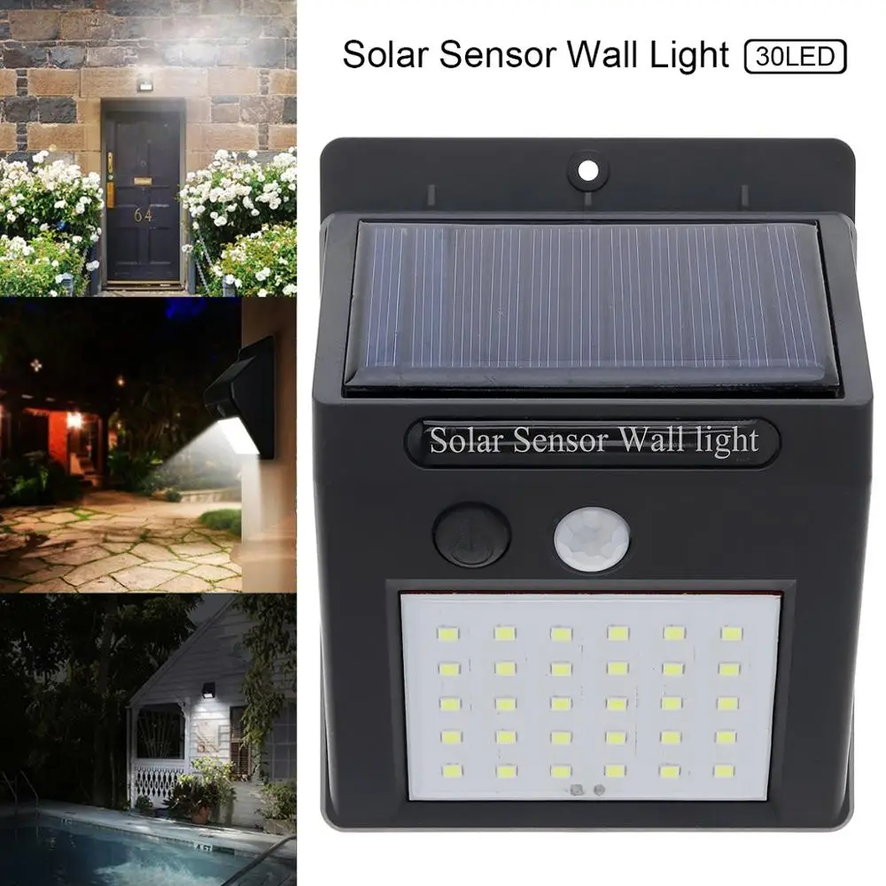 

30 LED Solar Garden Light LED Solar Lamp Motion Sensor Waterproof Outdoor Lighting Decoration Street Lights Security Wall Lamp