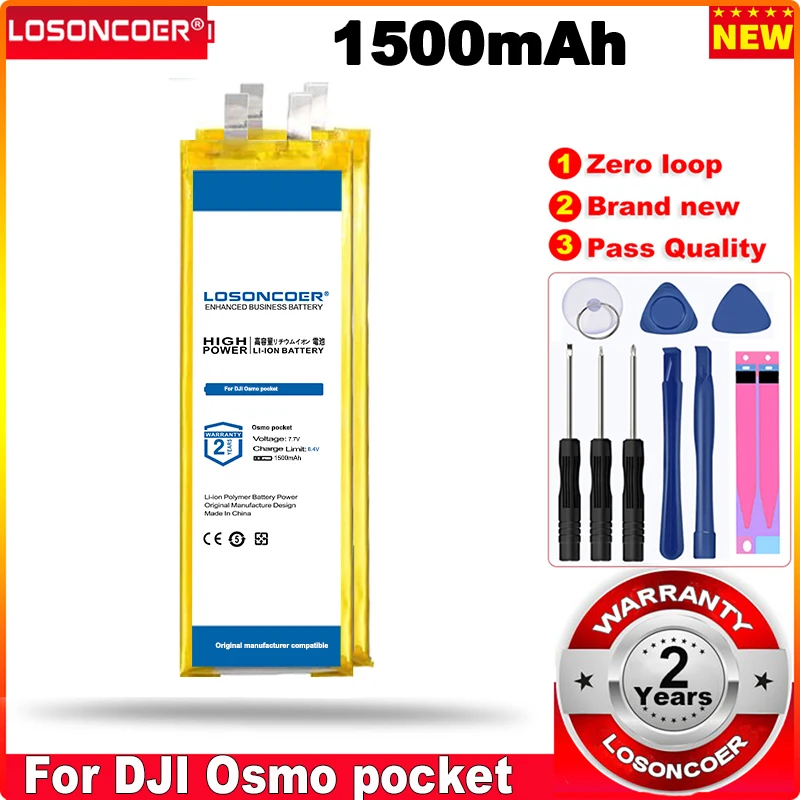 

0 Cycle 100% New 3.7V 1500mAh Lipo Battery Spare Part For DJI Osmo Pocket Handheld Gimbal Stabilizer Mini Camera