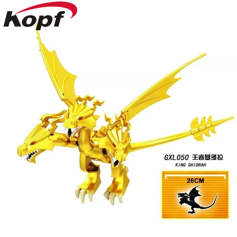 GXL050 одна распродажа фигурки из фильма King Ghidrah динозавр карнотаурус строительные блоки экшн для детей Обучающие Подарочные игрушки - Цвет: GXL050 Without Box