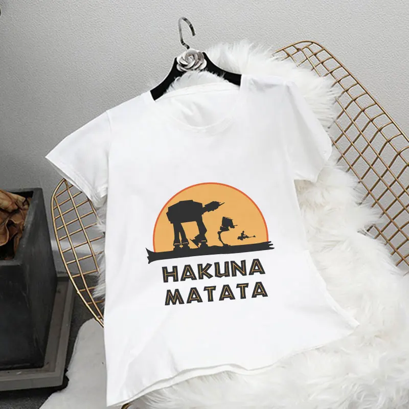 Harajuku/футболка для маленьких девочек футболка для мальчиков с милым рисунком льва и цветка крутая белая одежда Детские топы, летние Kawaii Innovation - Цвет: 2658