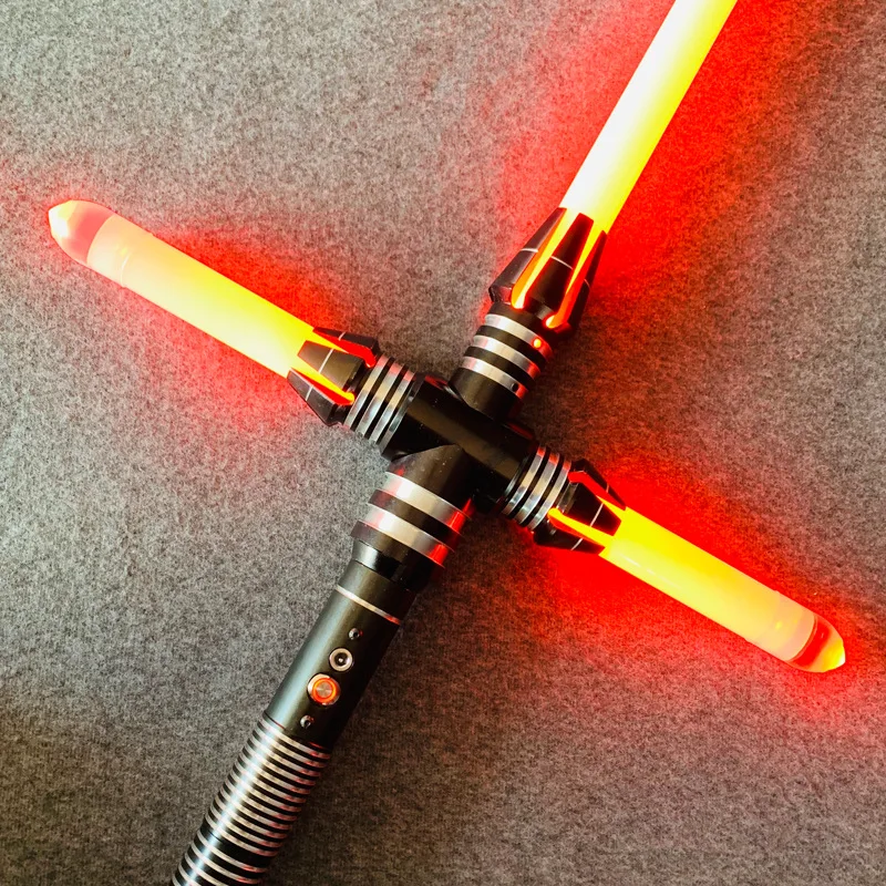 LED Lightsaber Dark Jedi Knight Cross Light saber Sith Ben Solo The Force Awake Duel Light Saber Luminous Toys For Kid Gift