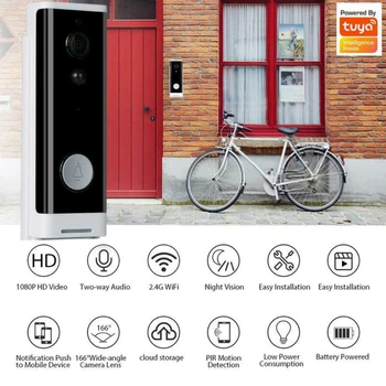 

WiFi Smart Doorbell Wireless Camera Remote Video Intercom Night vision