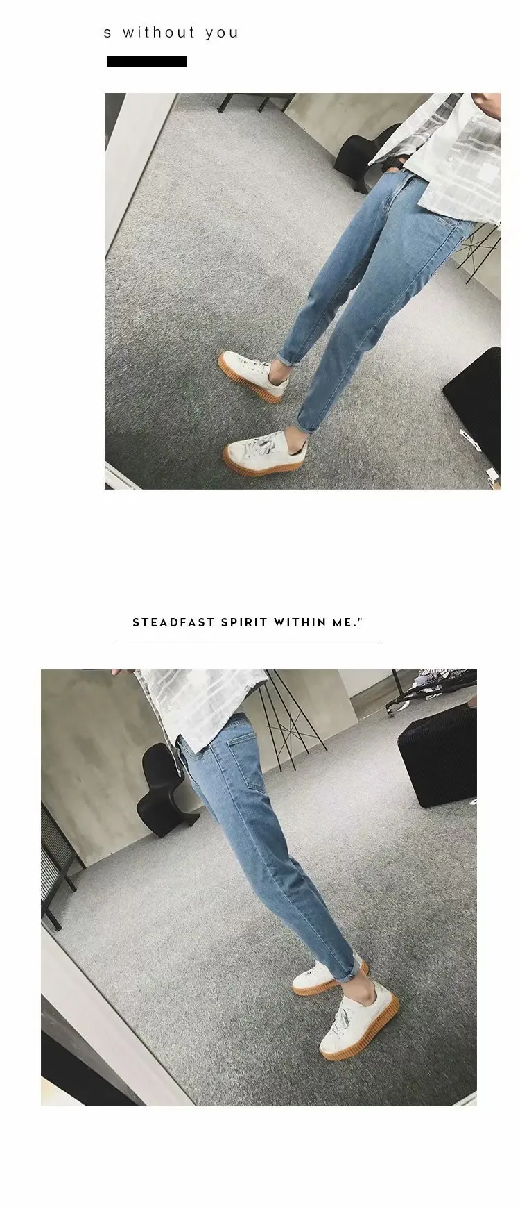 Весенне-летние мужские джинсы свободного кроя в Корейском стиле, обтягивающие повседневные Универсальные однотонные Капри для подростков