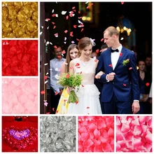 100 шт 5*5 см шелковые лепестки роз романтические украшения