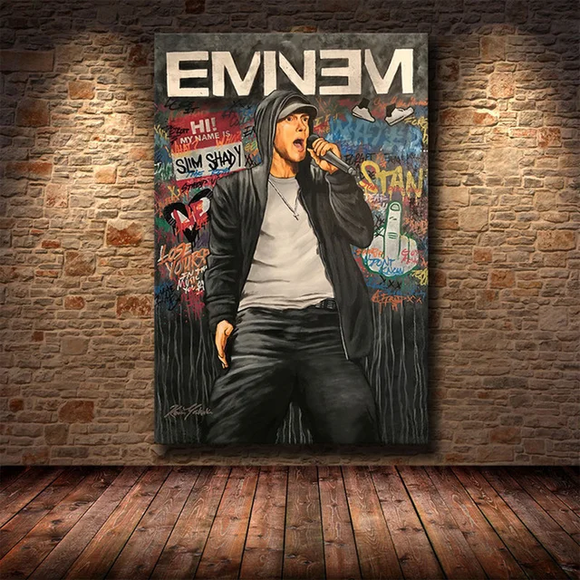 Eminem Musician Artist Artwork Printed on Canvas 4