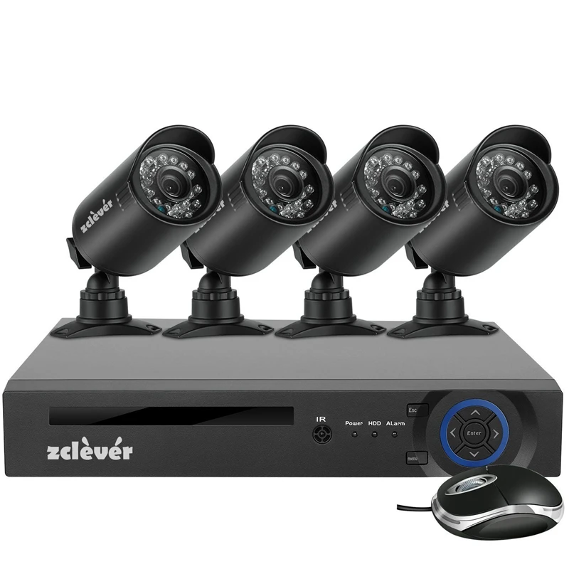 Zclever 8CH CCTV Системы 1200TVL охранных системах видеонаблюдения комплект 720P AHD DVR с 4/8 шт. Крытый Камера Ночное видение