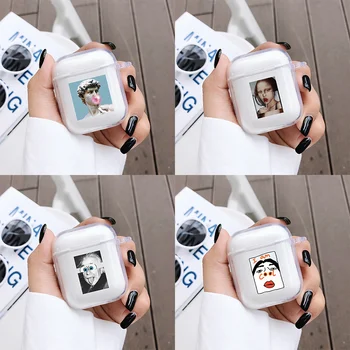 

Cute Cover For Apple airpods Cartoon Funny Statue Art Wireless Bluetooth Earphone Case For Airpods 1/ 2 Soft Protective Cases