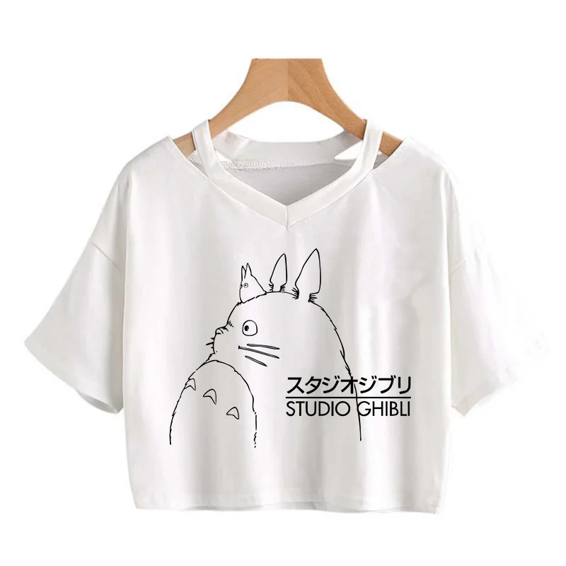 Женская футболка с забавным рисунком Kawaii Totoro Harajuku Винтажная милым аниме в стиле