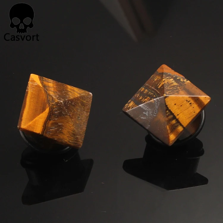 Casvort камень тоннели для ушей растяжители для туннелей Серьги Тоннели пирсинг тела ювелирные расширители мода подарок Для женщин Для мужчин 2 шт./лот