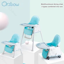 Orzbow высокий стул для кормления ребенка Booster сиденье Детская езда на автомобиль игрушки детский стул складной легко носить с собой