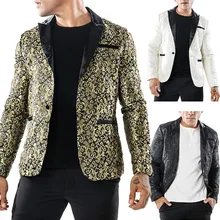 Dress European and American Men's Suit Large Jacquard Fashion Design Formal Autumn and Winter Style Sleeve Length Item Type