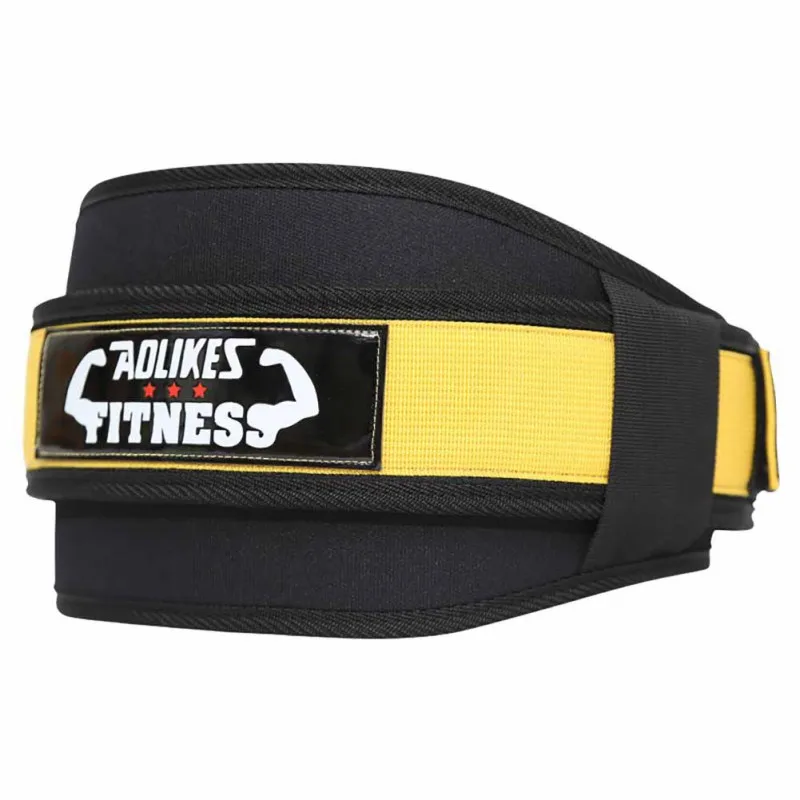 Новое поступление, спортивный пояс для тяжелой атлетики, пояс для поддержки поясницы, пояс для безопасности фитнеса, тренировочный пояс - Цвет: Yellow