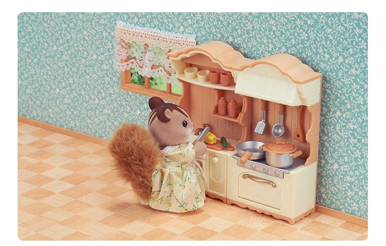 S01 Sylvanian Families кукольный домик мебель аксессуары кухонный игровой набор без фигурок 5341