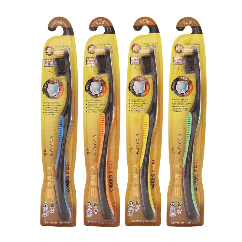 

Bamboo Charcoal Toothbrush Curved Handle Single Bottle Toothbrush